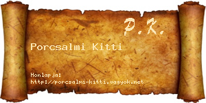 Porcsalmi Kitti névjegykártya